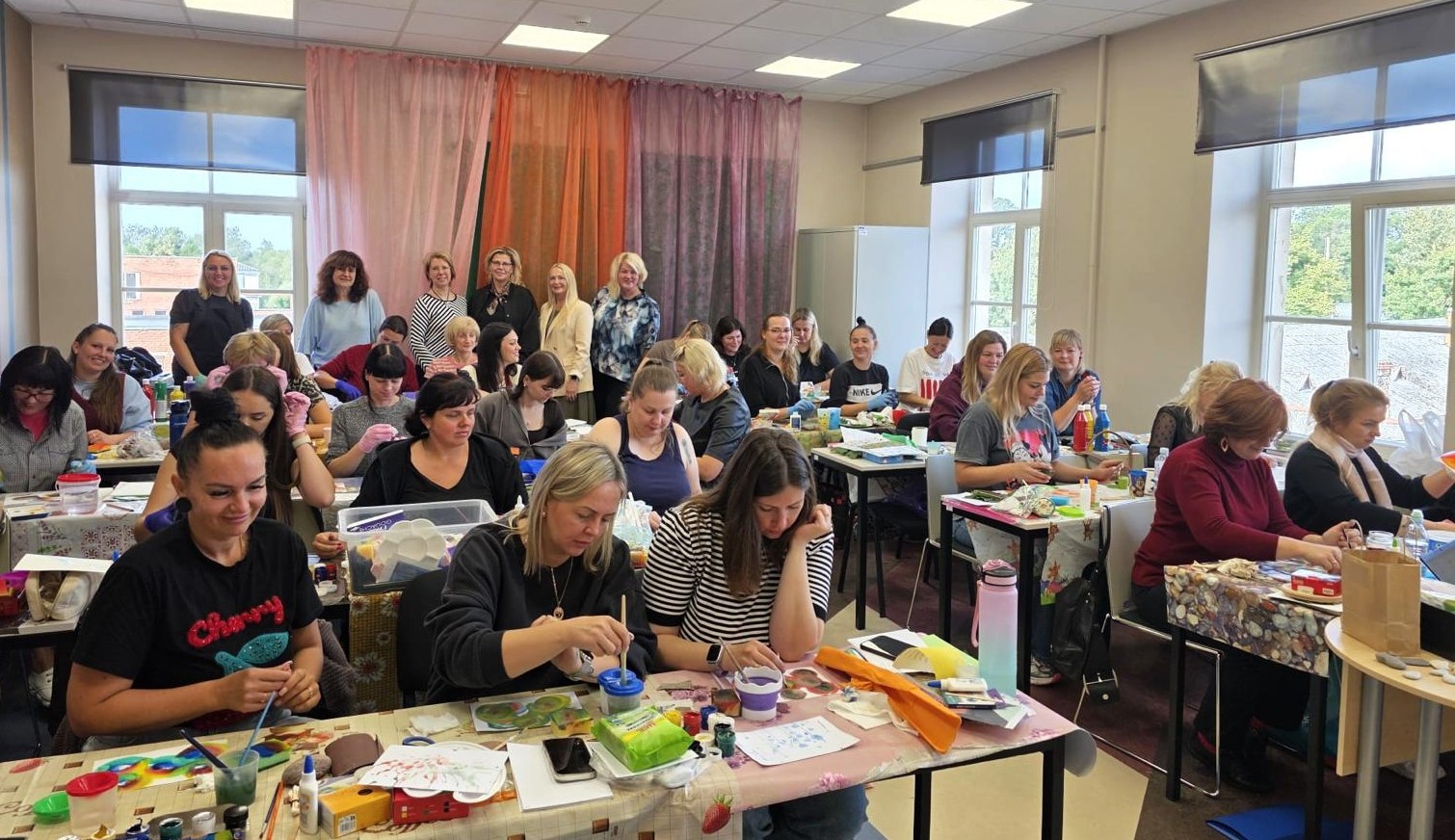 Topošās pirmsskolu skolotājas nodarbībā